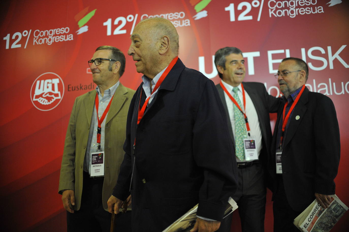 Portugalete - 05/05/2016 - Homenaje a Nicolás Redondo, figura emblemática del sindicalismo vasco de la segunda mitad del siglo XX, en el XII Congreso del sindicato UGT-Euskadi.