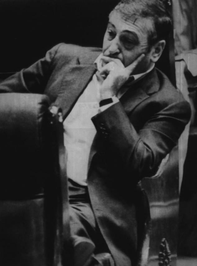 Madrid - 30/05/1985 - El secretario general de UGT, Nicolás Redondo, en el Congreso de los Diputados.