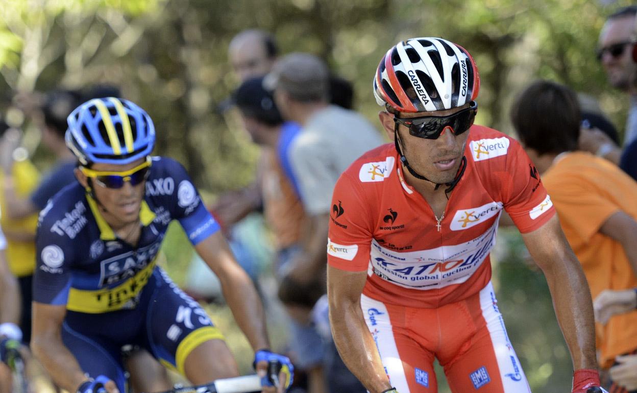 Alberto Contador y 'Purito' Rodríguez.