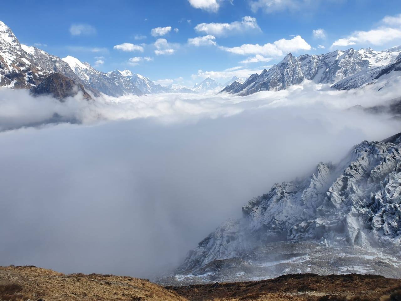 El Manaslu es la octava montaña más alta del planeta (8.163 metros).