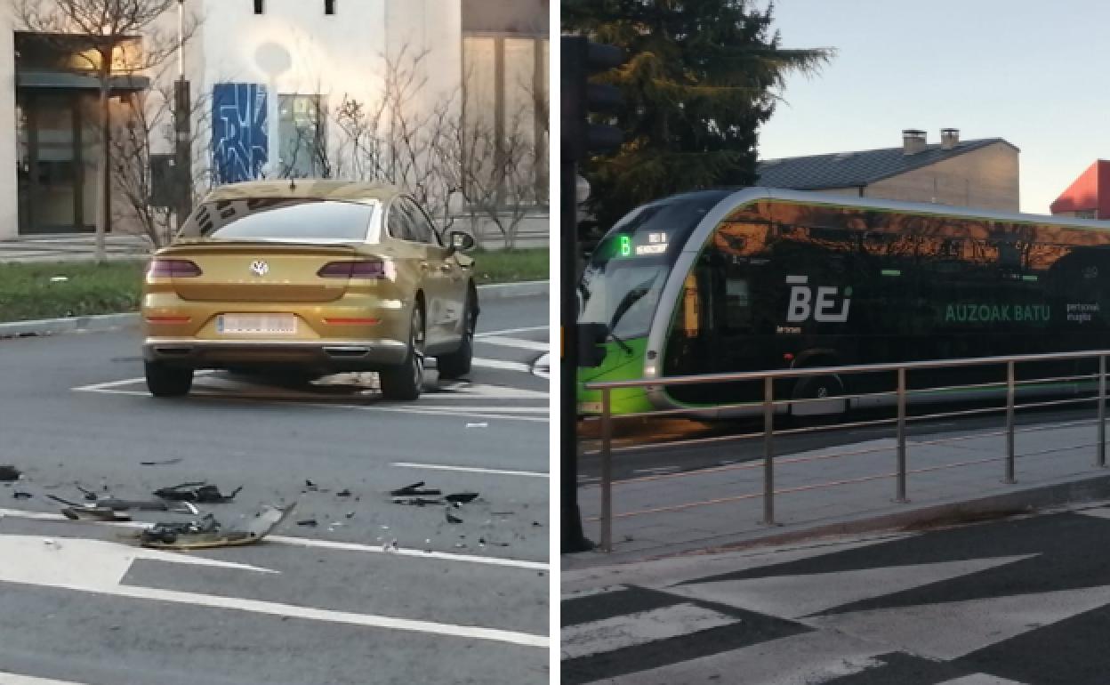 Dos accidentes en cuatro horas en el mismo cruce de la calle Pedro Asua