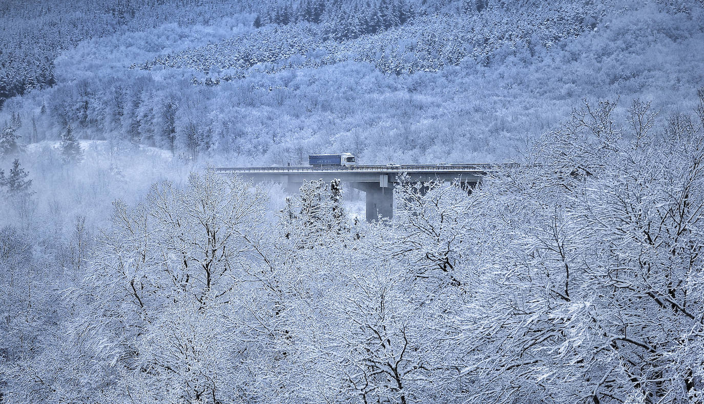 Fotos: Álava vive el primer temporal de nieve del invierno