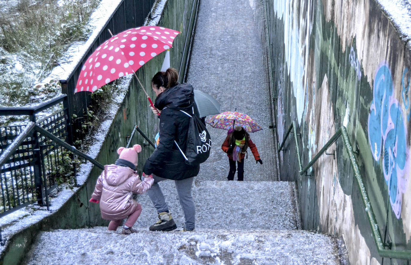 Fotos: Álava vive el primer temporal de nieve del invierno