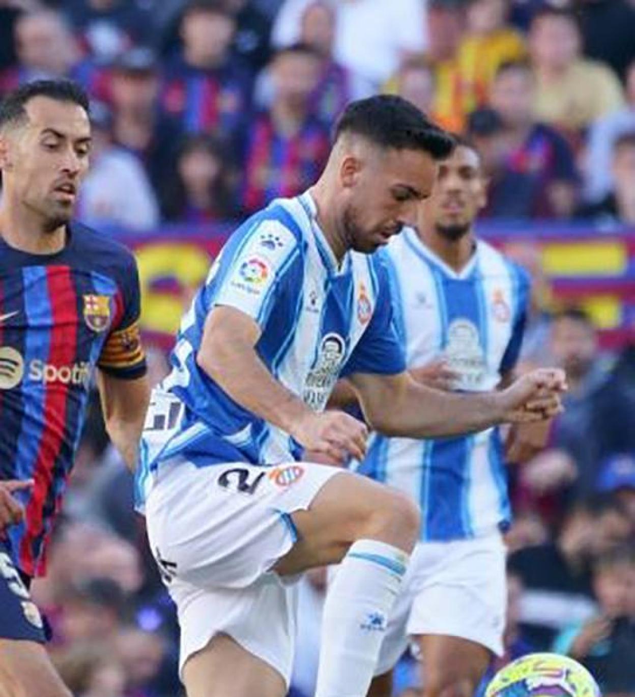 Edu Expósito, en un partido del Espanyol de esta temporada. 