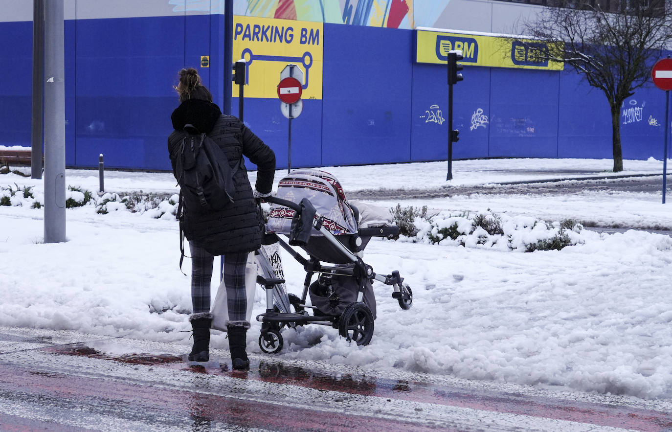 Fotos: Álava convive con la nieve en la segunda jornada del temporal