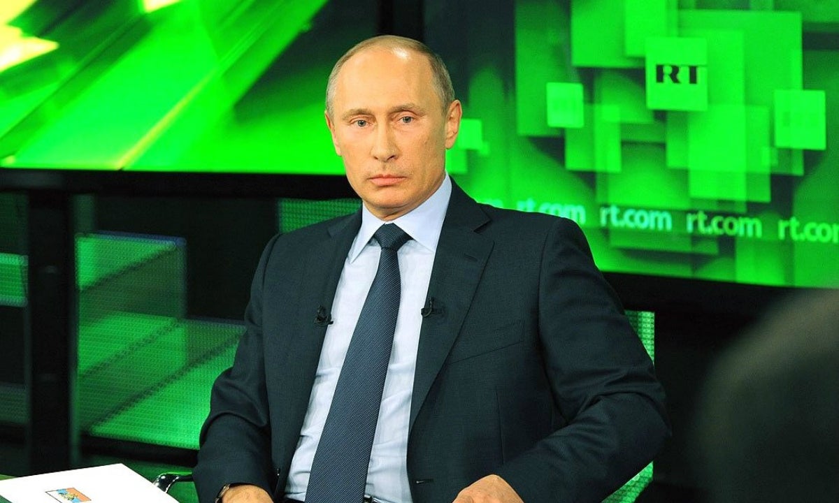 Putin, en una programa de Russia Today. 