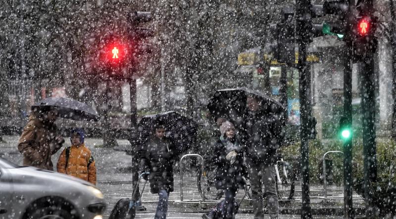 Nieve en Vitoria.