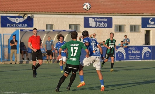 Imagen del partido de ida entre el Sestao River y el Utebo 