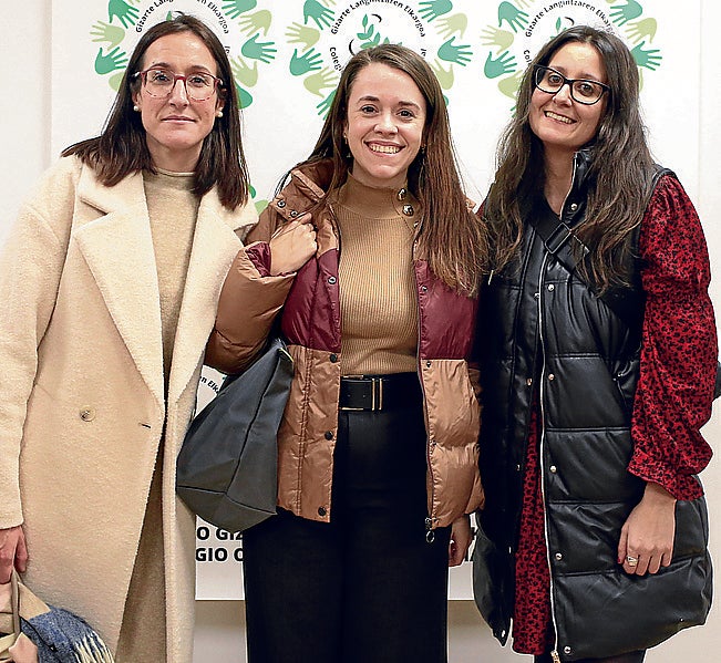 Janire Santamaría, Itxaso Abaiga y Edurne Paniagua. 