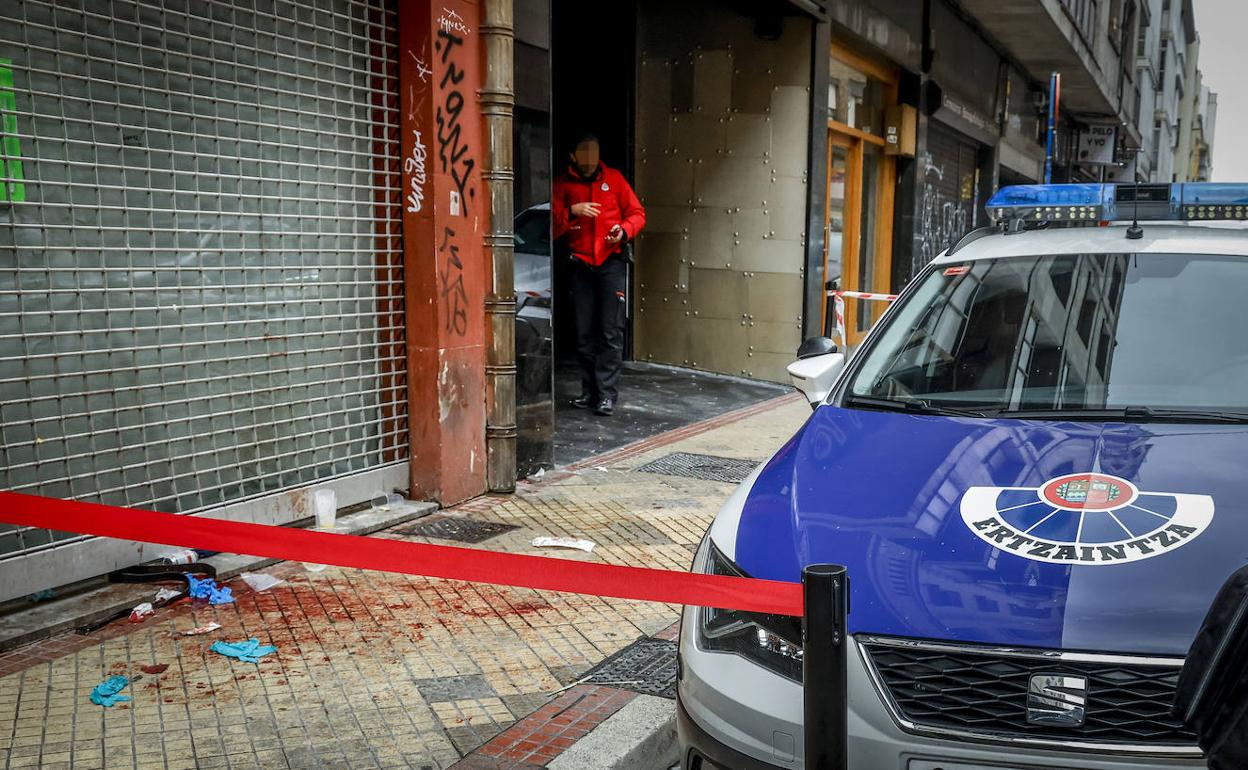 Exterior de la discoteca vitoriana donde se produjo la agresión la madrugada del domingo. 