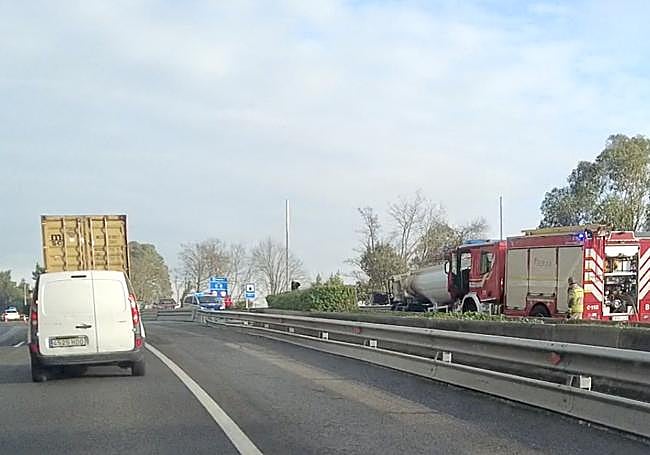 Imagen del 'bypass' en el lugar del accidente.