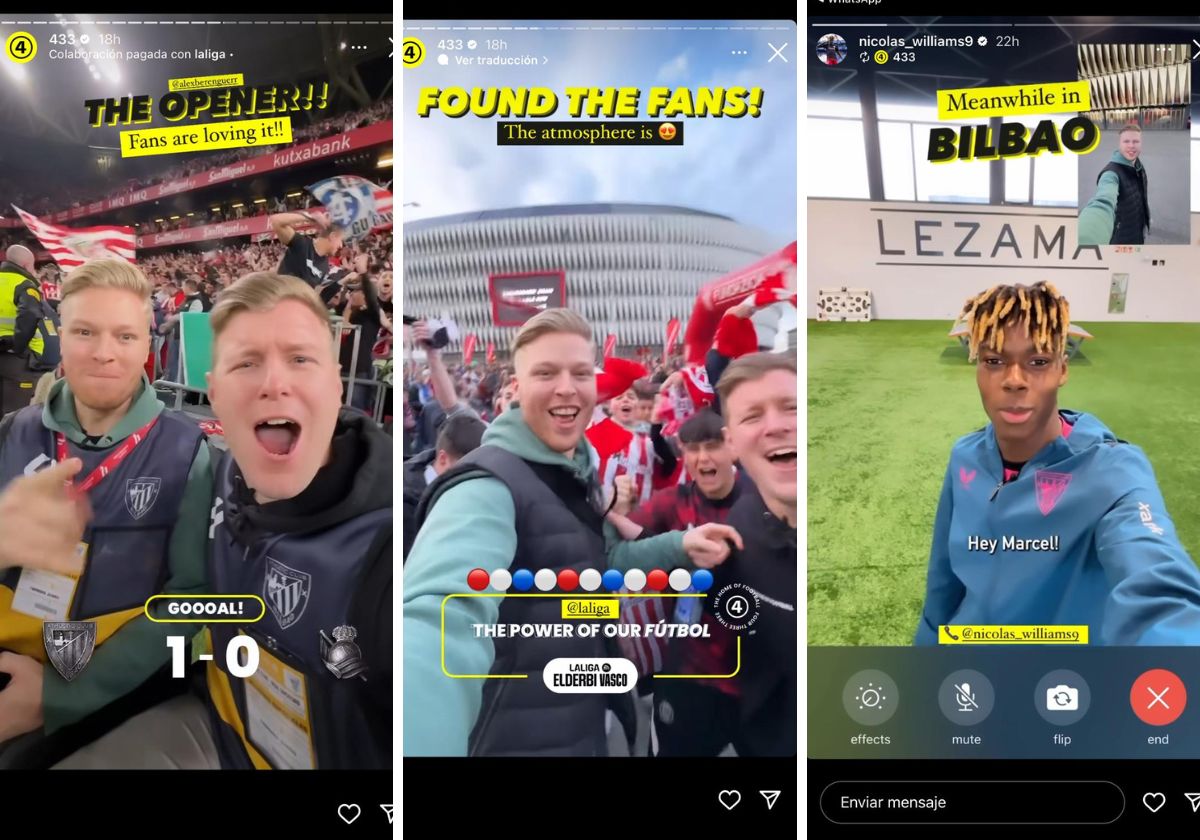 Así vivieron dos extranjeros el derbi vasco en San Mamés: «Es alucinante»