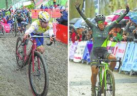 Orts empuja su bicicleta en la primera vuelta, distanciando a sus rivales. Y la asturiana Lucía González venció de manera clara, sumando su quinto oro seguido