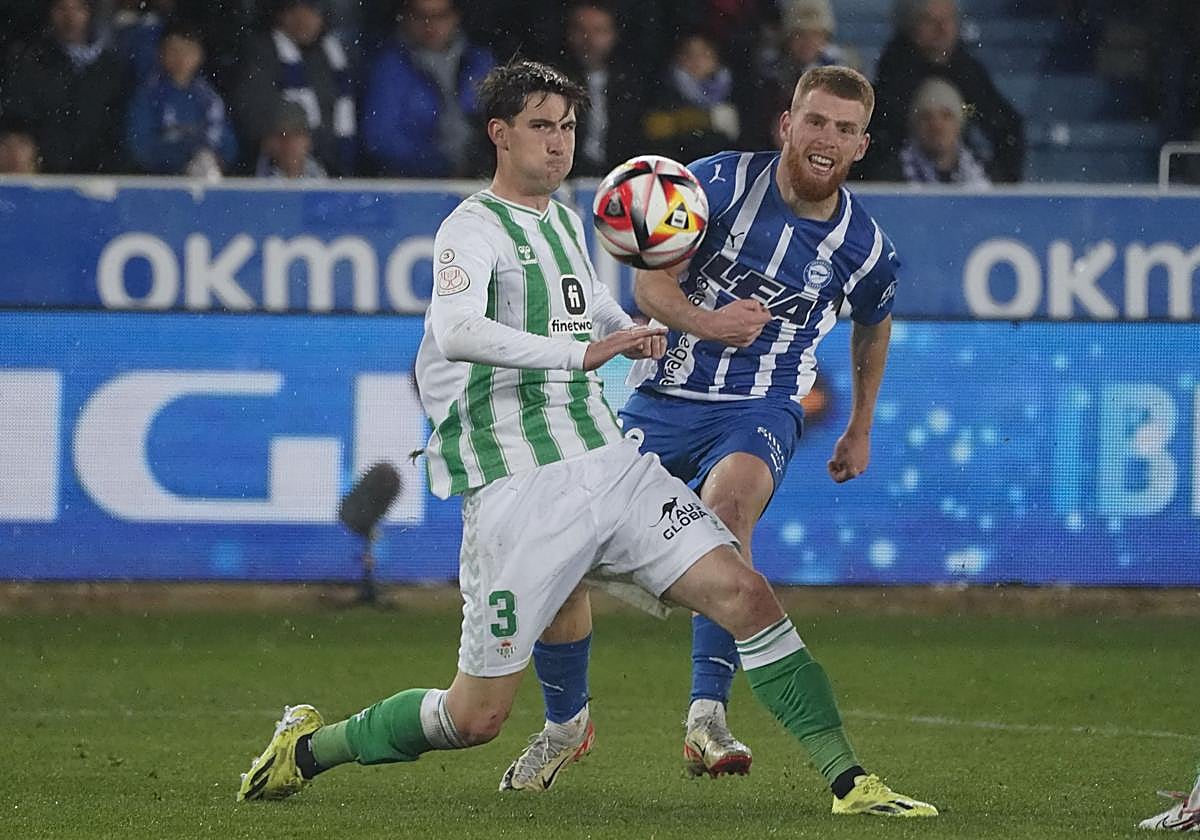 Carlos Vicente, en el partido contra el Betis.