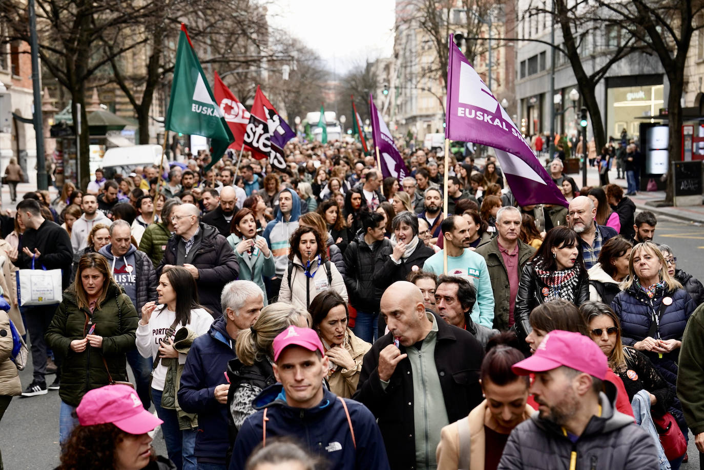 Manifestación de los trabajadores de la educación concertada en Bilbao