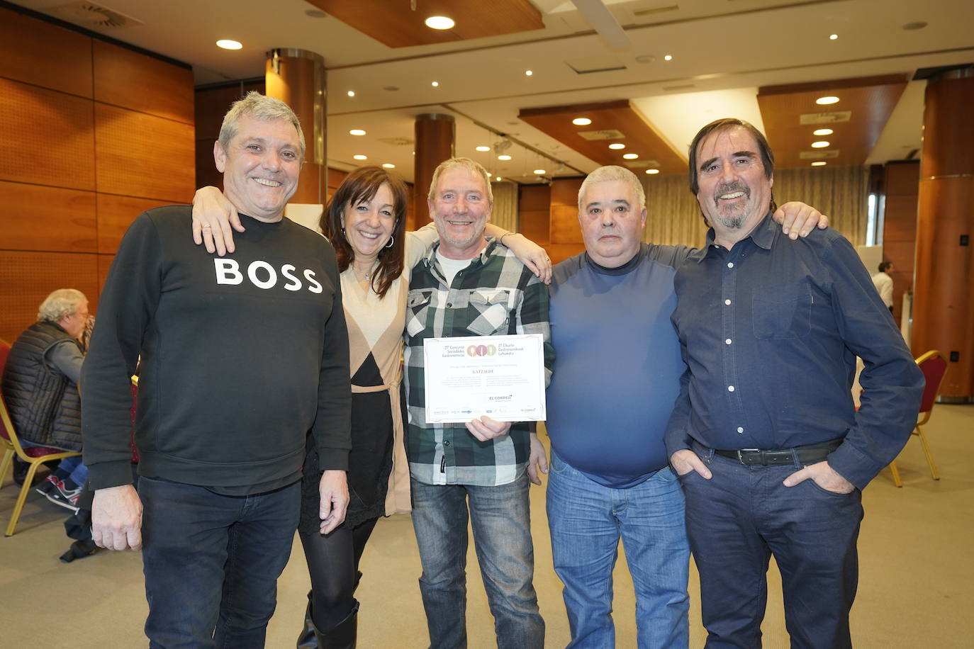 Javier Loma, Mentxu Merino, Carlos Alonso, 'Tamayo' y Norman Díaz.