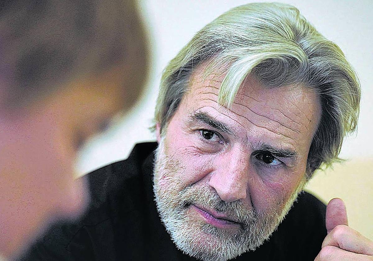 Alberto San Juan, ayer durante la entrevista.