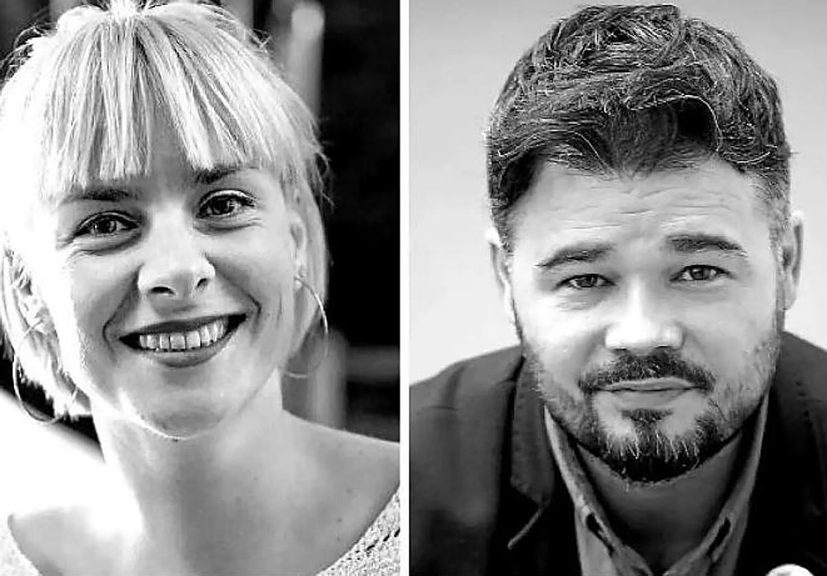 Marta Pagola y Gabriel Rufián.