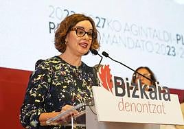 Elixabete Etxanobe, diputada general de Bizkaia.