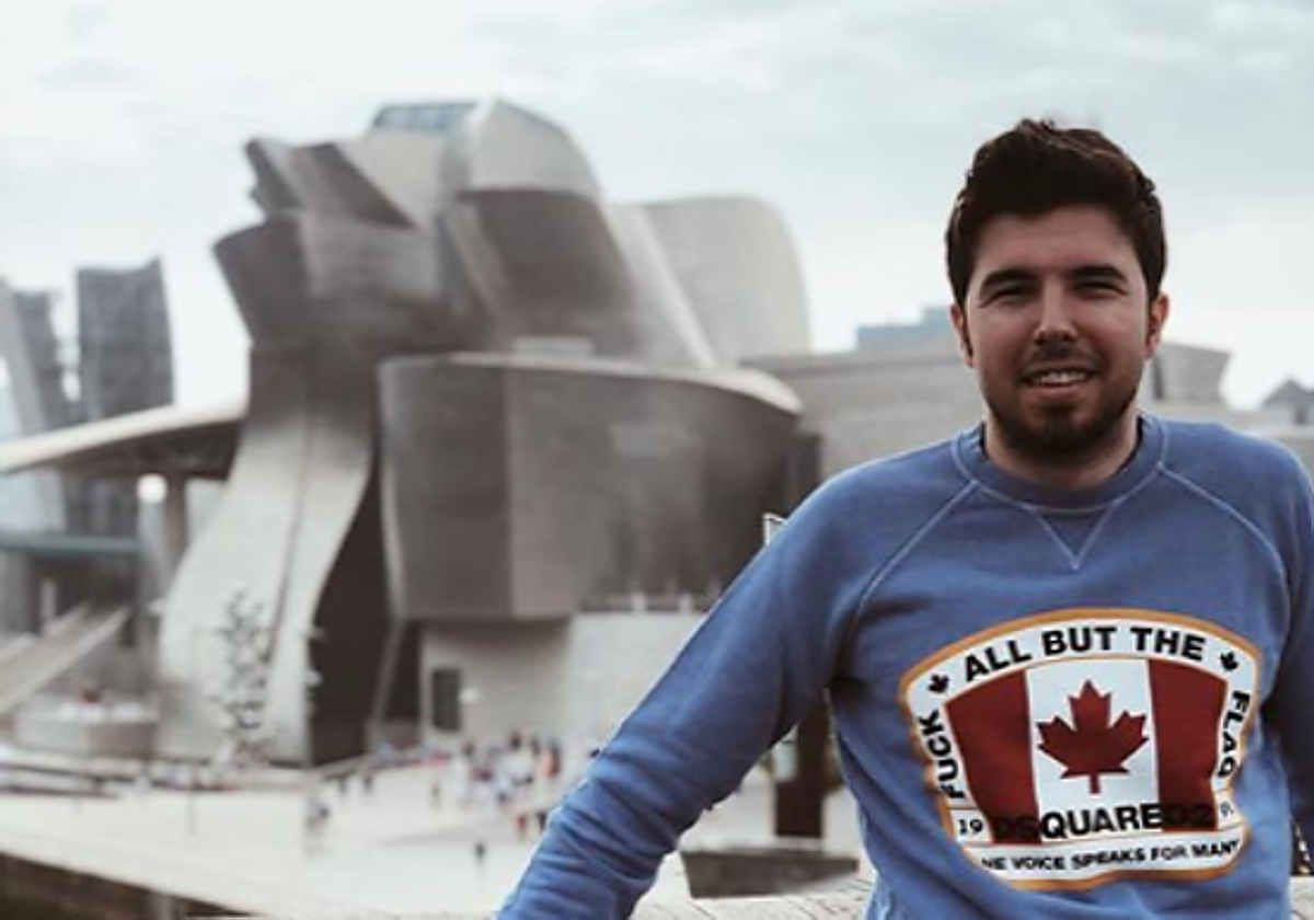 el 'youtuber', en una visita a Bilbao.