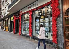 Una de las inmobiliarias de la localidad.