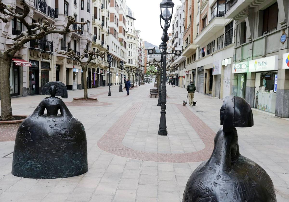 Vista de la calle Ercilla, en Bilbao.