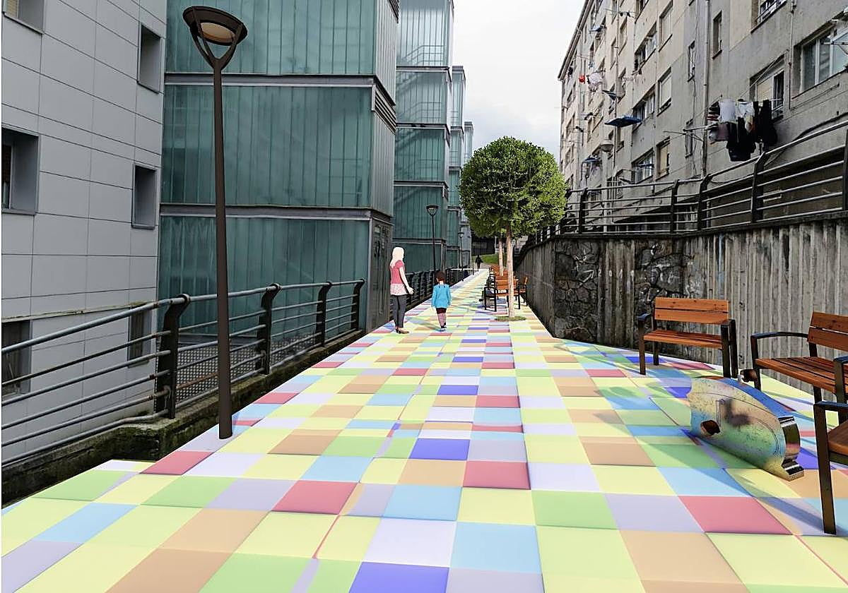 Recreación de cómo quedará la calle una vez finalizada la obra