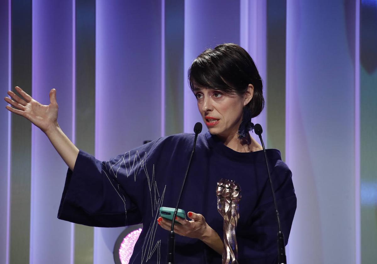 Estibaliz Urresola, durante la entrega de los XVI Premios Gaudí de cine.