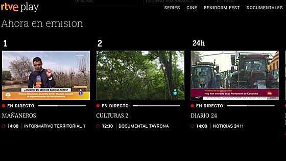 RTVE obliga a registrarse para ver la televisión en directo