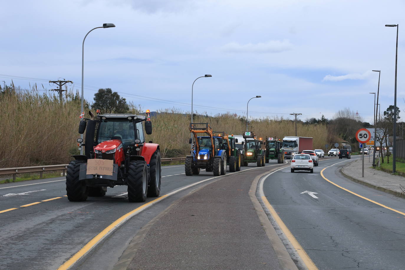 Bilbao recibe a la &#039;tractorada&#039;