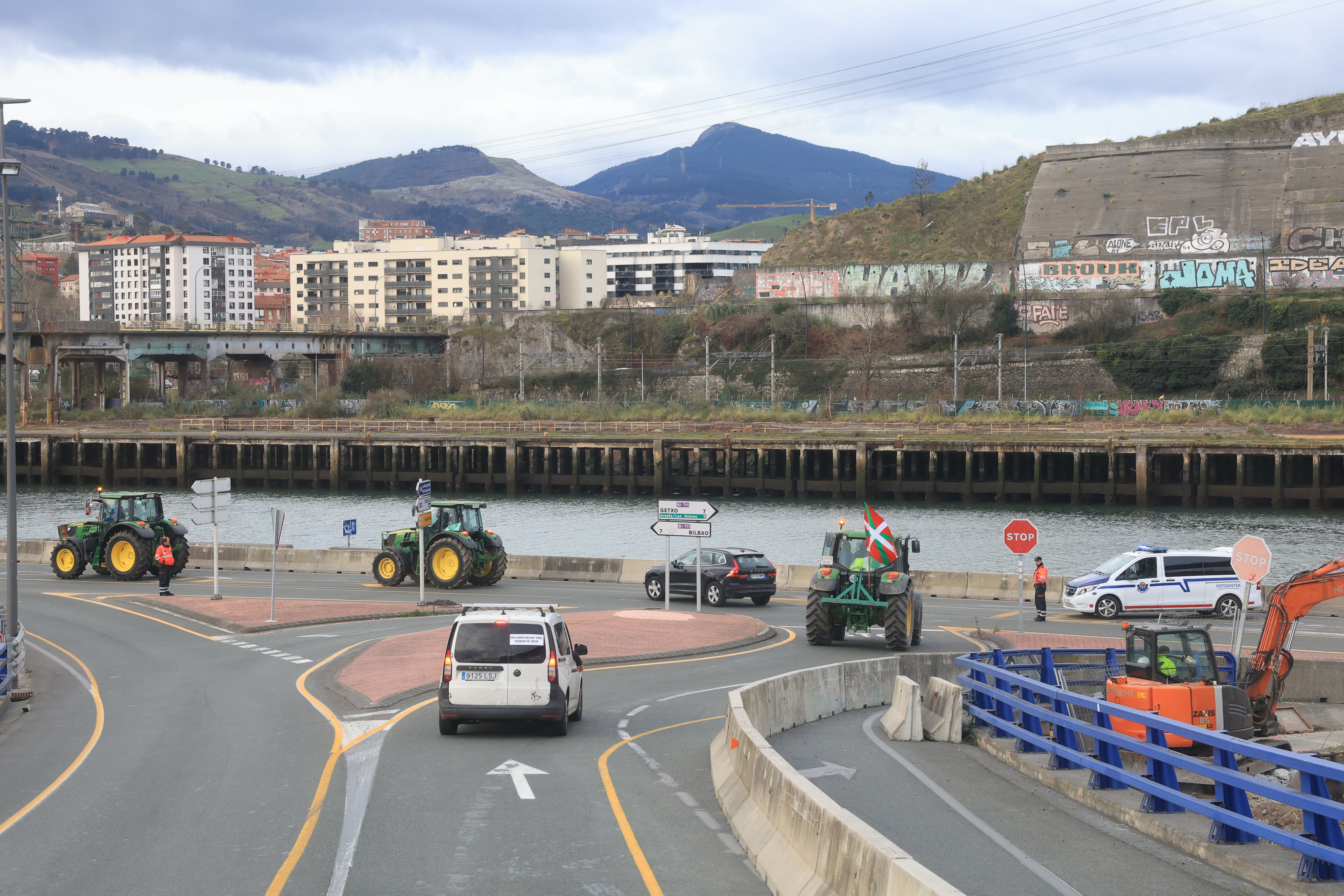 Bilbao recibe a la &#039;tractorada&#039;
