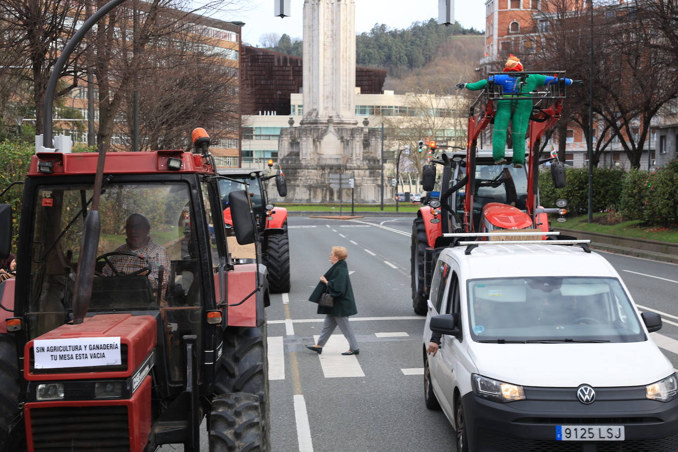 Bilbao recibe a la &#039;tractorada&#039;