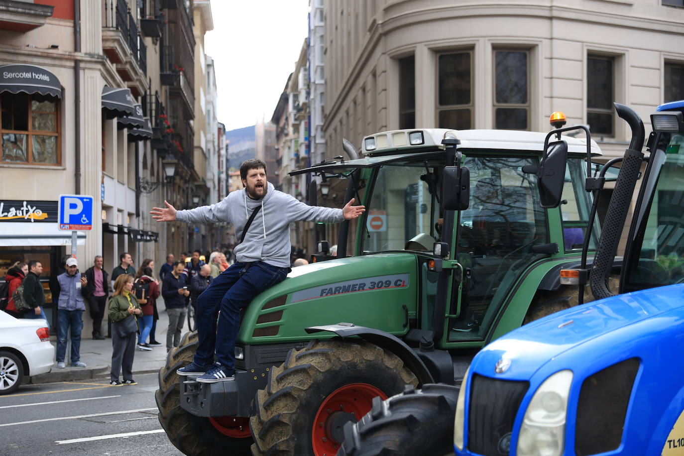 Bilbao recibe a la &#039;tractorada&#039;