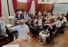 Asamblea celebrada el jueves por la tarde para proceder a la votación de la Comisión Permanente de la Mancomunidad de Servicios Sociales de Busturialdea.