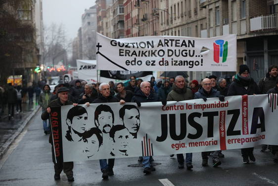 Cabecera de la manifestación del 3 de Marzo del pasado año.