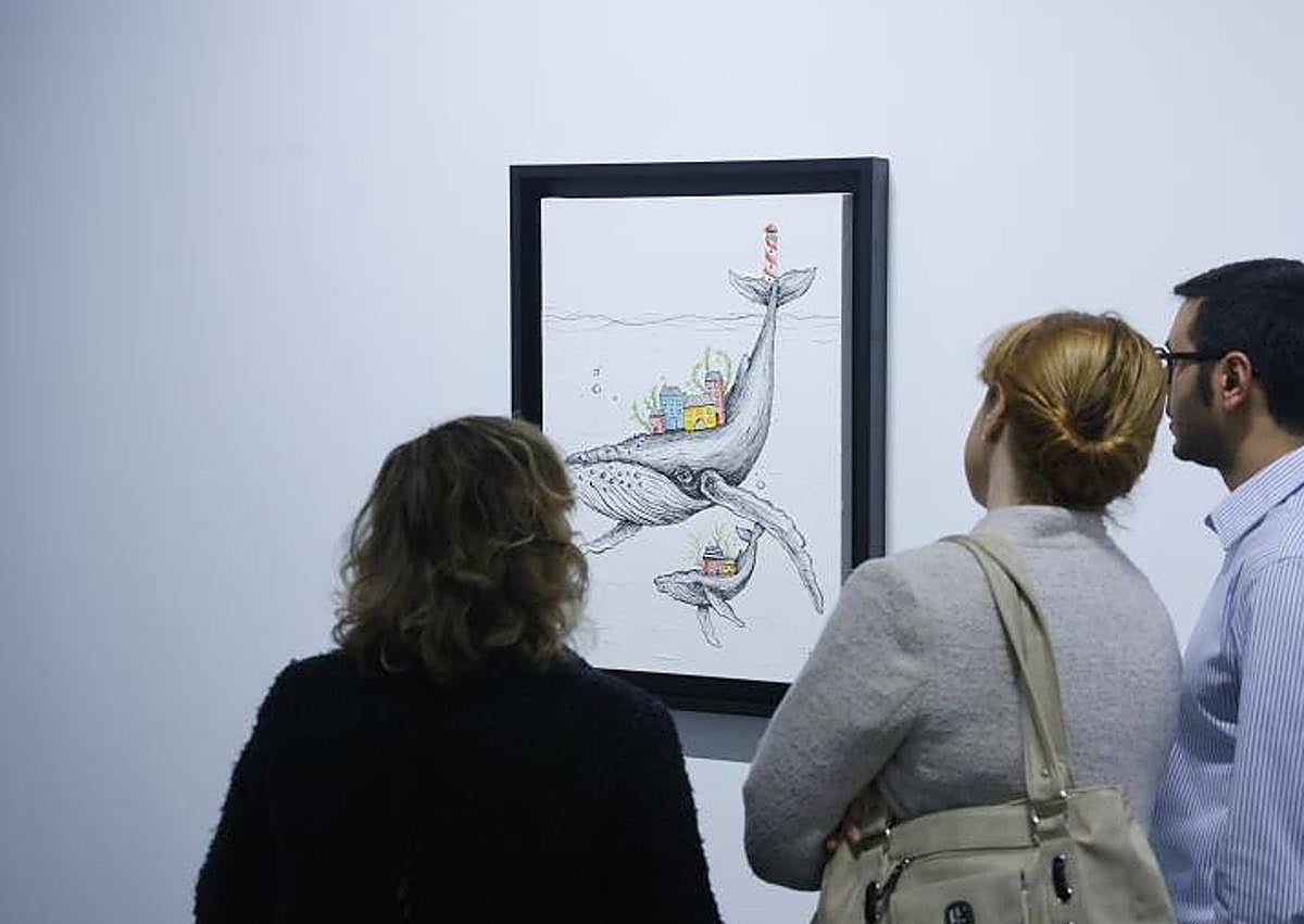 Imagen secundaria 1 - Detalle de la obra de Silgo y otras imágenes de las exposiciones.