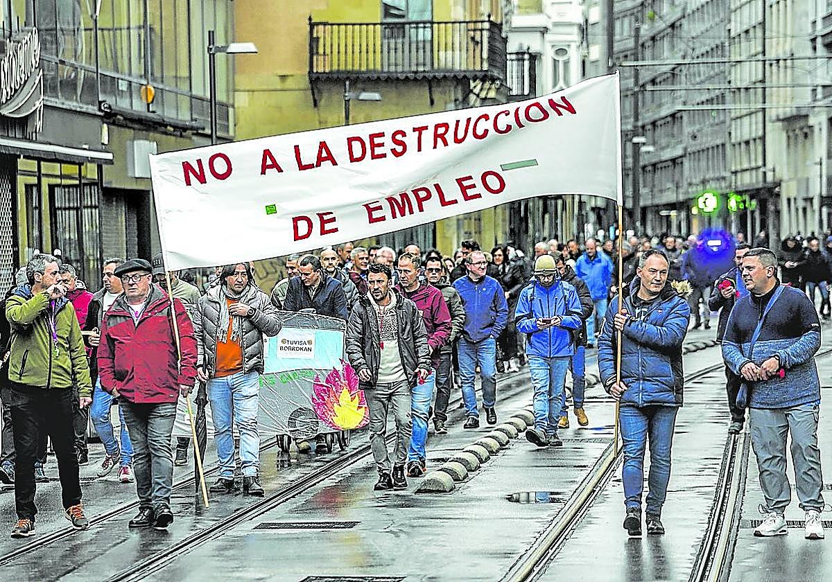 Los trabajadores de Tuvisa se han manifestado de forma continua durante toda esta semana.
