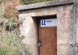 Captación agua en la Sierra de Cantabria para abastecer a la Rioja Alavesa.