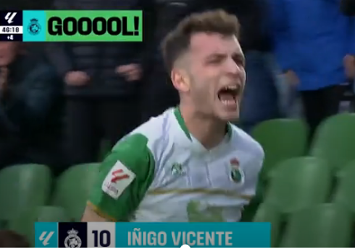 El golazo de Iñigo Vicente que acerca al Racing al play-off de ascenso a Primera