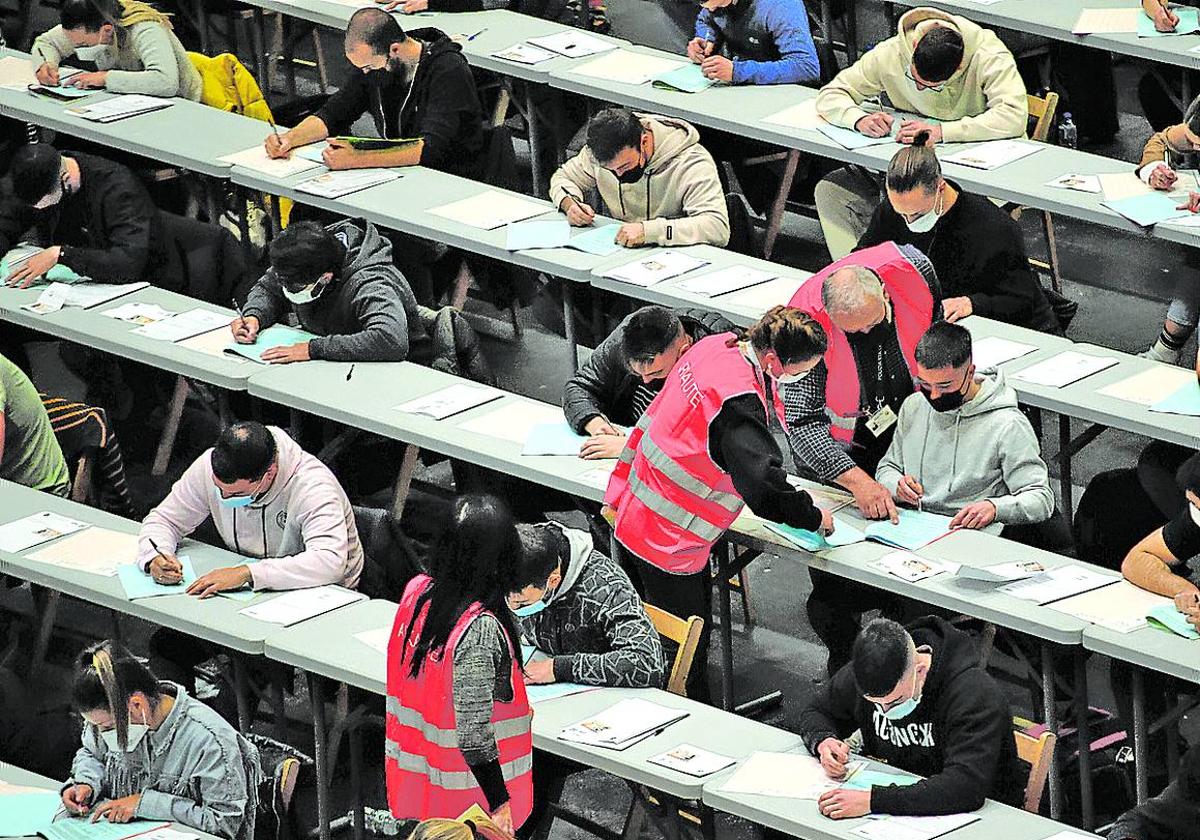 Imagen de uno de los últimos procesos selectivos convocados por la academia de Policía de Arkaute.