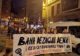 Imagen de la marcha que recorrió el pasado año las calles principales de Barakaldo.