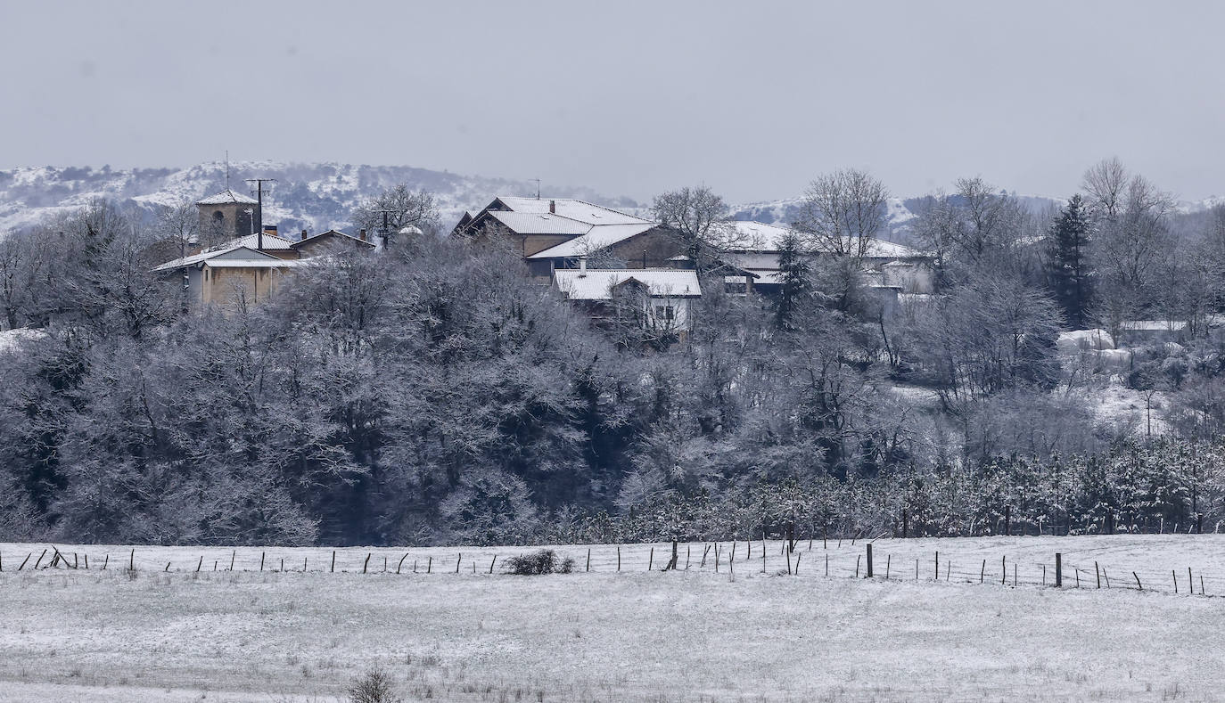 La nieve cubre de blanco Zuia y Murgia