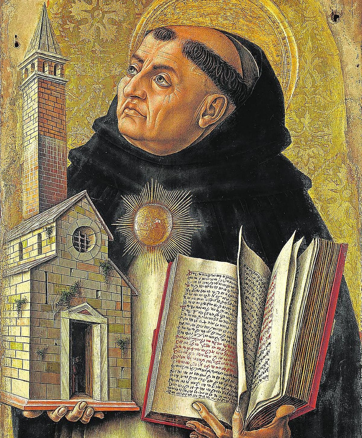 Santo Tomás de Aquino, retratado por Carlo Crivelli.