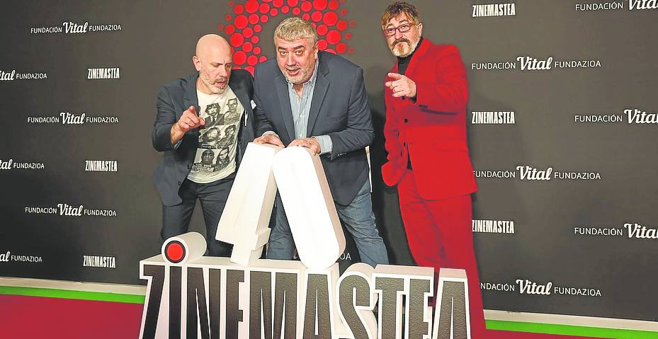 Humberto Gutiérrez, Kepa Sojo y Gorka Aginagalde.