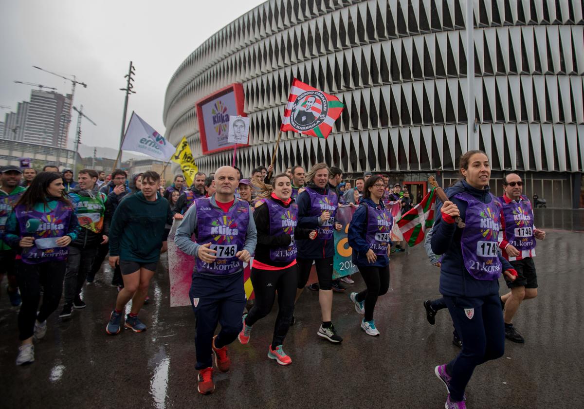 Paso de la Korrika por San Mamés en 2019