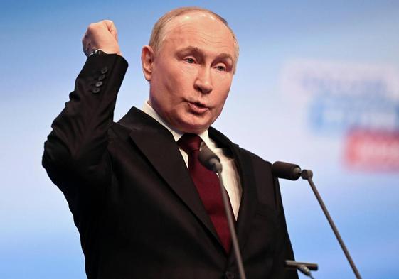 Vladímir Putin, tras su victoria electoral.