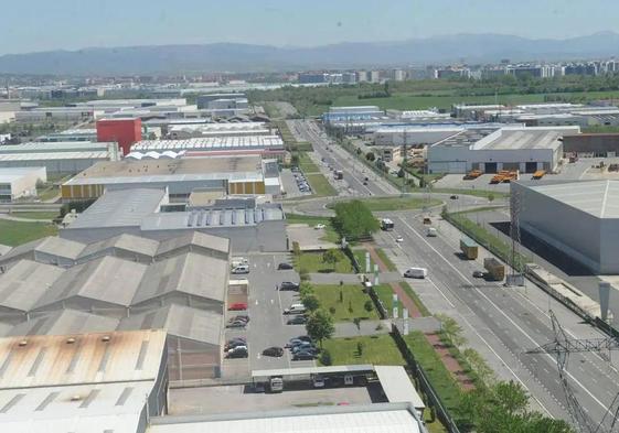 Vista aérea del polígono industrial de Júndiz.