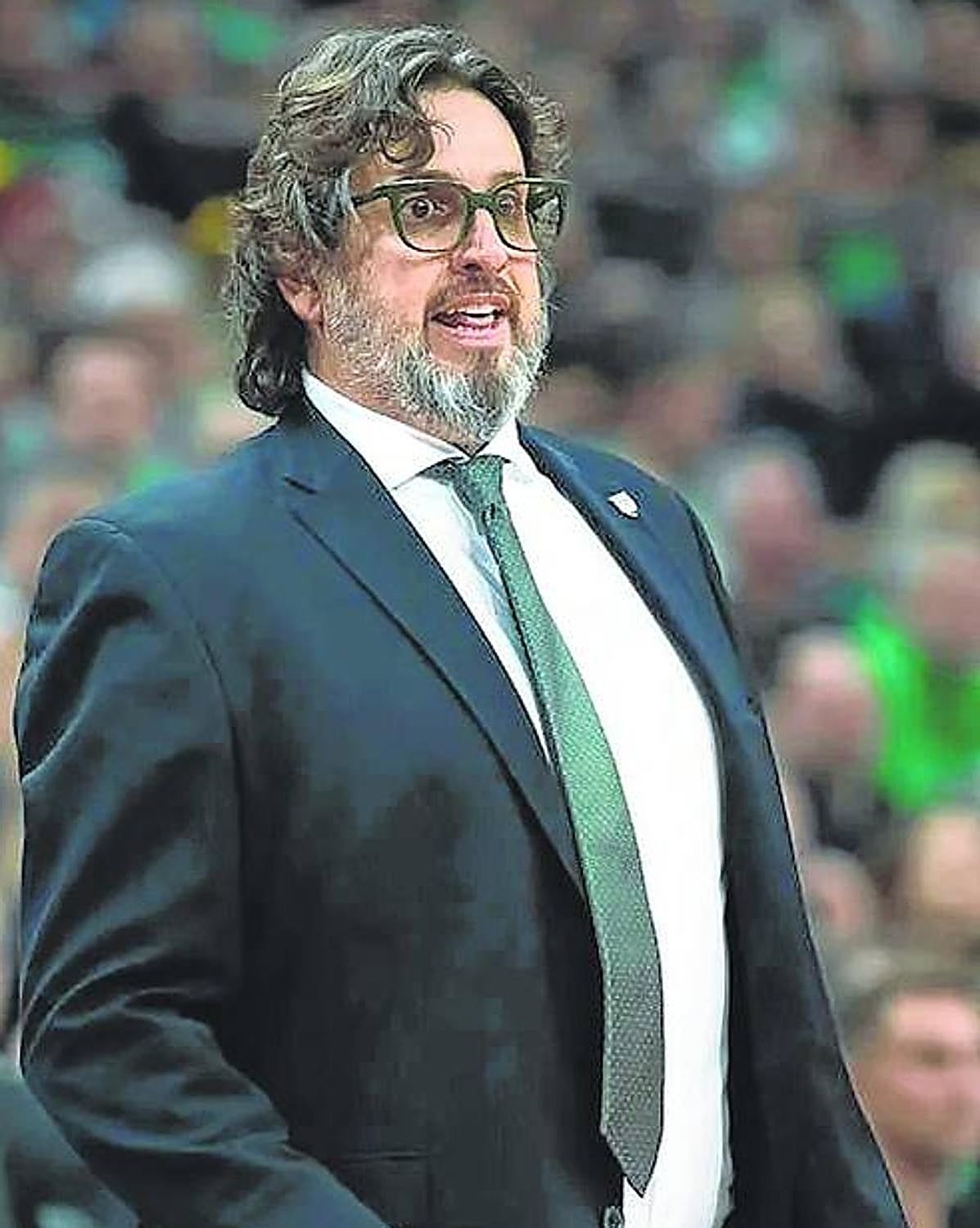 Andrea Trinchieri, en un partido de esta campaña.