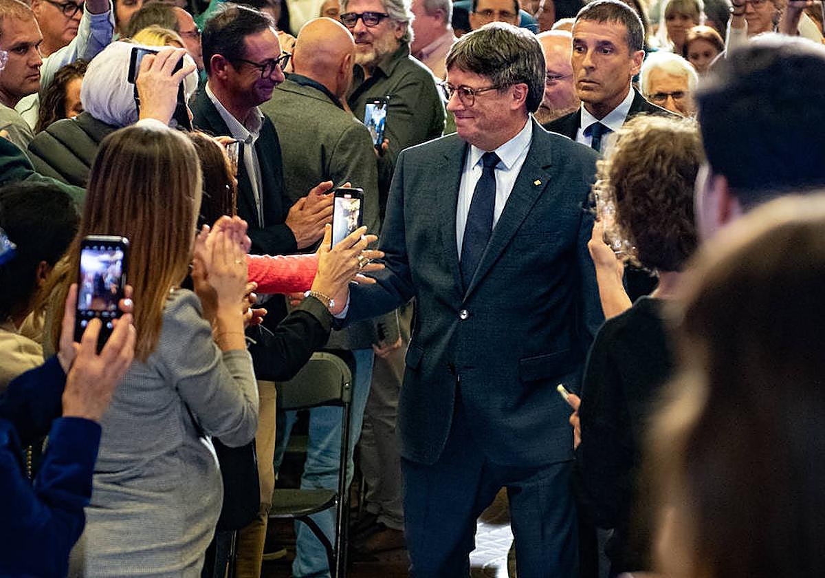 Carles Puigdemont, el jueves en Elna