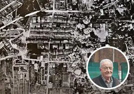 El vecino de la villa, Mikel Aretxaga, reside en el barrio de Madalena, zona que quedó devastada con los ataques aéreos el 31 de marzo de 1937